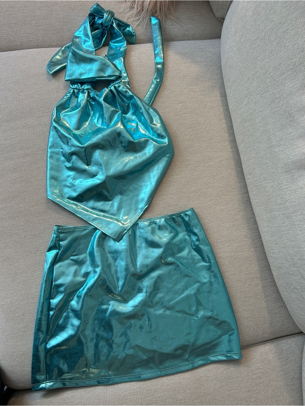 Metallic Teal Two-Piece set